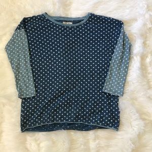 Preloved Madewell Polka Dot Baseball Raglan Tee